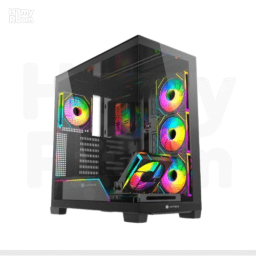 CASE ANTRYX FX 850 PRO BLACK, FAN x5 ARGB, USB TIPO-C, V/TEMPLADO