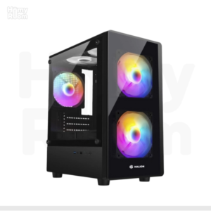 CASE GAMER MICRO ATX HALION LUNA 3 FANS RGB