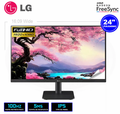 MONITOR LG 24MS500-B LED 24" 5MS - 100HZ - FREESYNC - 1920X1080 - HDMI