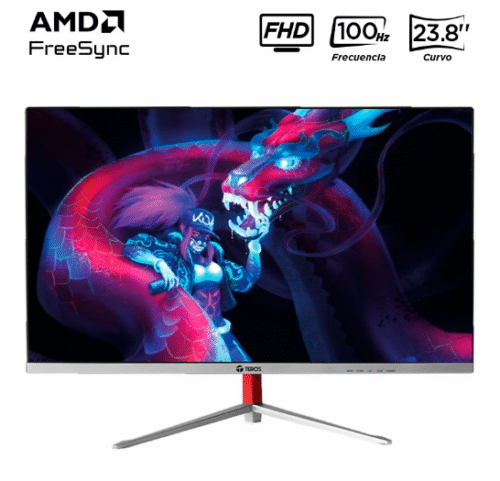 MONITOR CURVO TEROS TE-2402S, 24" 100HZ - 1MS - FHD VA - HDMI - VGA