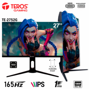MONITOR TE2752G TE 27’’ FHD 165HZ - 1MS FL - PIVOTEABLE