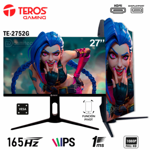 MONITOR TE2752G TE 27’’ FHD 165HZ - 1MS FL - PIVOTEABLE