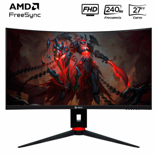 MONITOR CURVO TEROS TE-2764G, 27" FHD VA - 240 HZ - 1MS - HDMI - DP