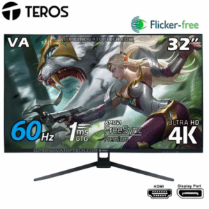 MONITOR PLANO TEROS TE-3252S, 31.5" 4K UHD VA LED - 60HZ - 1 MS - HDMI - DP - AUDIO